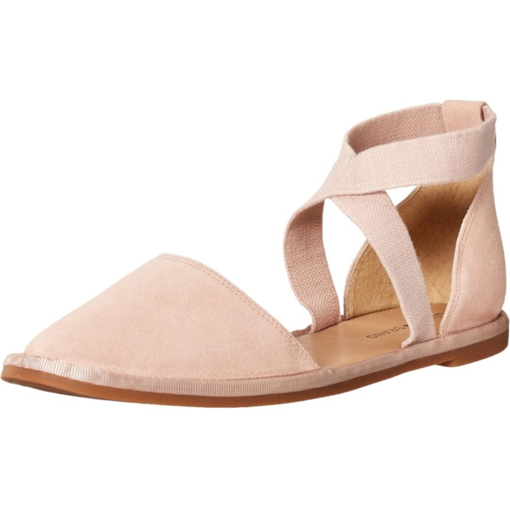 LUCKY Brand Womens 11 Atlyi Gray Suede Flat close toe sandals shoes